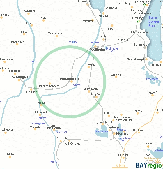 map of Peißenberg